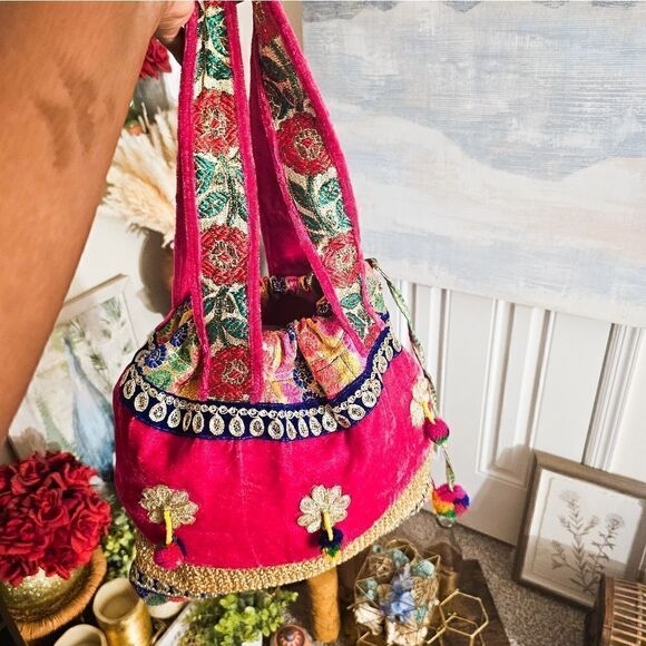 Banjara Ethnic Indian Embroidered Handmade Tribal Boho Tote Bag. - Picture 12 of 15